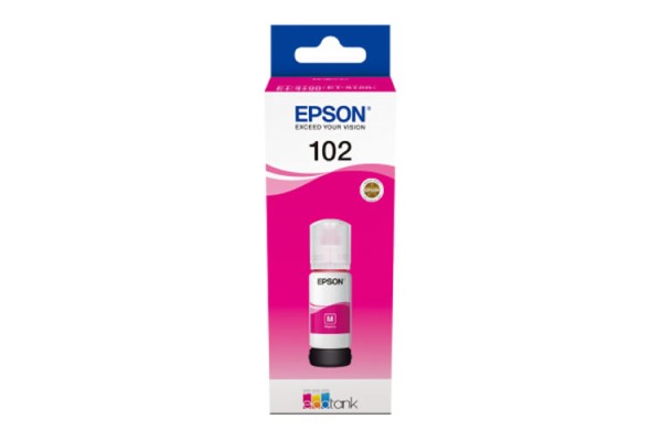 Epson 102 Magenta Bottle of Dye Ink - 70ml.