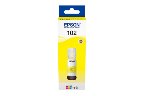 EP-102 Yellow Dye Genuine OEM Epson Bottle of Ink..