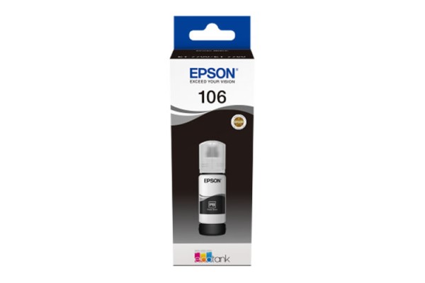 EP-106 Black Dye Genuine OEM Epson Bottle of Ink.