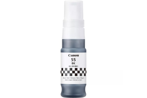 Canon GI-55BK Black Bottle of Original Pigment Ink - 70ml. Canon GI-55BK Black Bottle of Original Pigment Ink - 70ml.