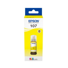A 70ml Bottle of Epson 107 Series Yellow Ink for ET-18100 Printers.