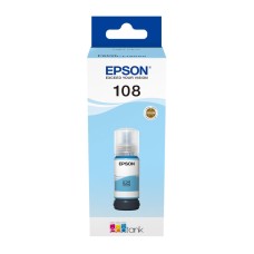 A 70ml Bottle of Epson 108 Series Light Cyan Ink for L8050, L18050 Printers.