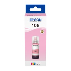 A 70ml Bottle of Epson 108 Series Light Magenta Ink for L8050, L18050 Printers.