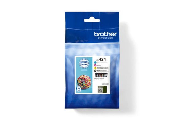 Genuine Std Capacity Brother LC424 - 4 Colour Ink Cartridge Set