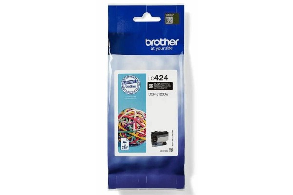 Genuine Standard Capacity Brother LC424 Black Ink Cartridge.