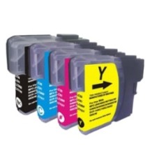 Compatible Cartridge Set for Brother LC980/985/1100 Cartridge Set - CMYK.