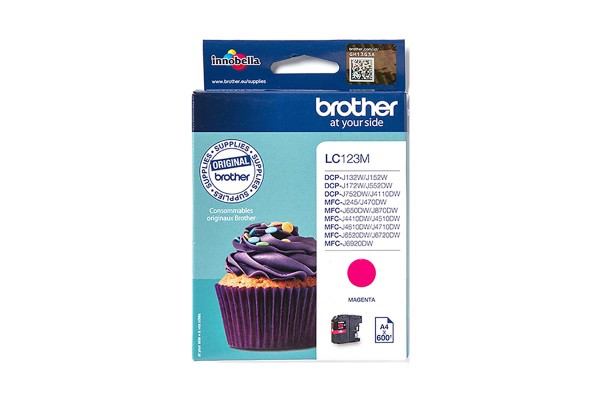 Genuine Cartridge for Brother LC123 Magenta Ink Cartridge.