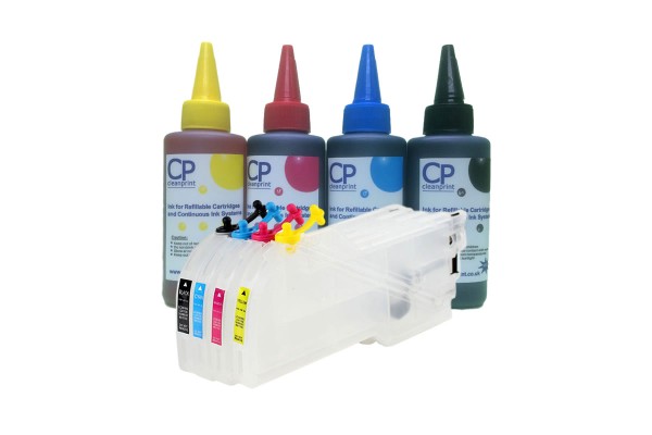 Brother Compatible LC1240 Extended Refillable Cartridges with 400ml of Universal Ink.