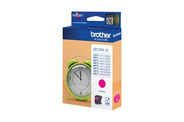 Genuine Cartridge for Brother LC125XL Magenta Ink Cartridge.