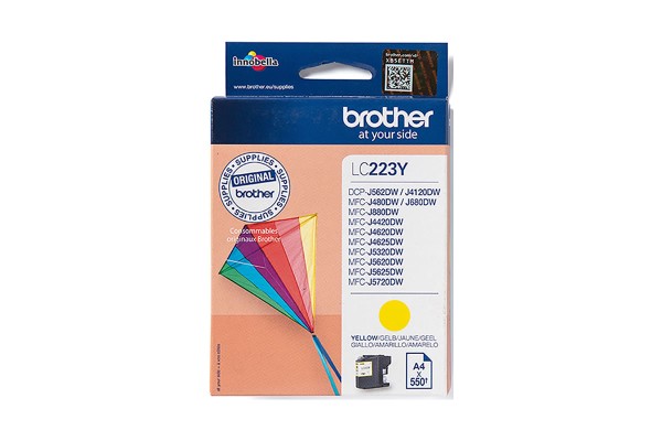 Genuine Cartridge for Brother LC223 Yellow Ink Cartridge.