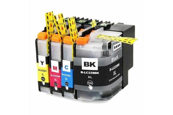 Compatible Cartridge Set for Brother LC229-LC225 Ink Cartridge Set - CMYK.