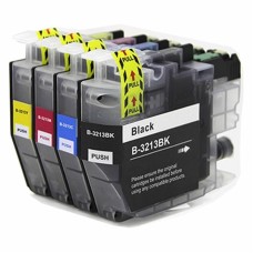 Compatible Cartridge Set for Brother LC3211, 4 Cartridge Set - CMYK.