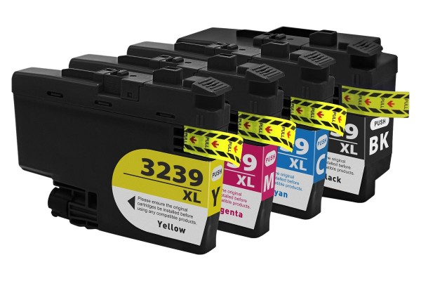 Compatible Cartridge Set for Brother LC3239XL, 4 Cartridge Set - CMYK.