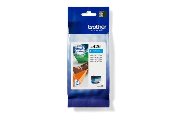 Genuine Standard Capacity Brother LC426 Cyan Ink Cartridge.