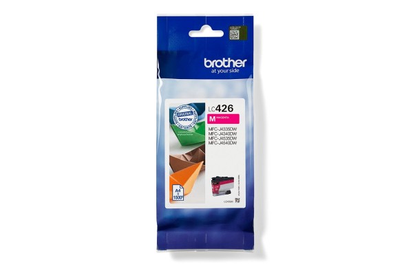 Genuine Standard Capacity Brother LC426 Magenta Ink Cartridge.