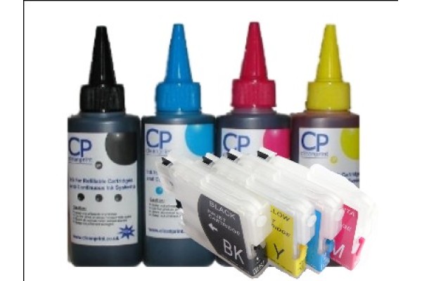Brother Compatible LC985 Refillable Cartridges with 400ml of Archival Ink.
