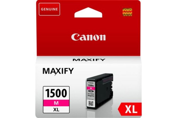 Genuine Cartridge for Canon PGI-1500 XLM High Capacity Magenta Ink Cartridge.