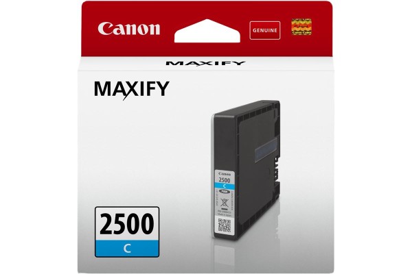 Genuine Cartridge for Canon PGI-2500C Cyan Ink Cartridge.