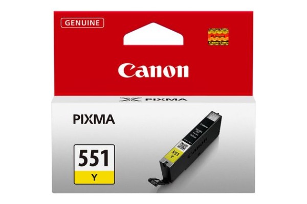 Genuine Cartridge for Canon CLI-551 Yellow Ink Cartridge.
