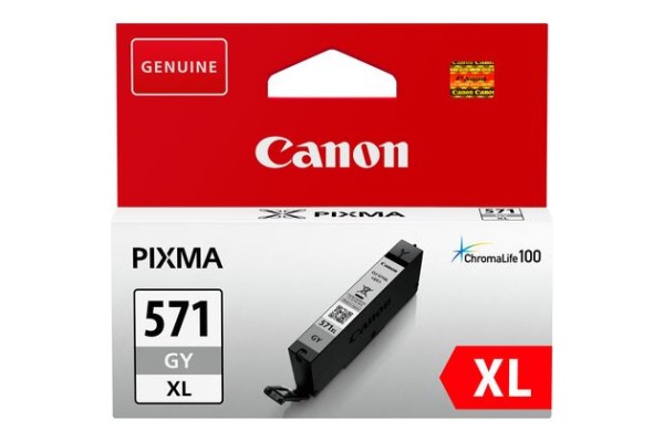Genuine Cartridge for Canon CLI-571 XL High Capacity Grey Ink Cartridge.