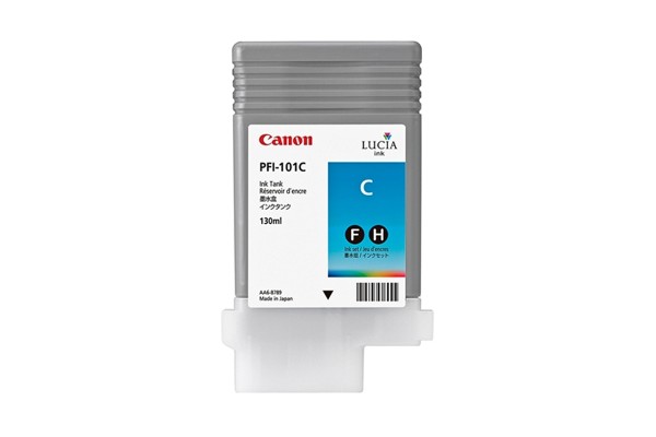 Genuine Cartridge for Canon PFI-101C Cyan Ink Cartridge.