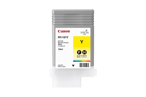 Genuine Cartridge for Canon PFI-101Y Yellow Ink Cartridge.