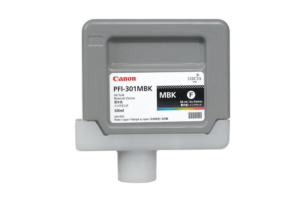 Genuine Cartridge for Canon PFI-301MBK Matte Black Ink Cartridge.