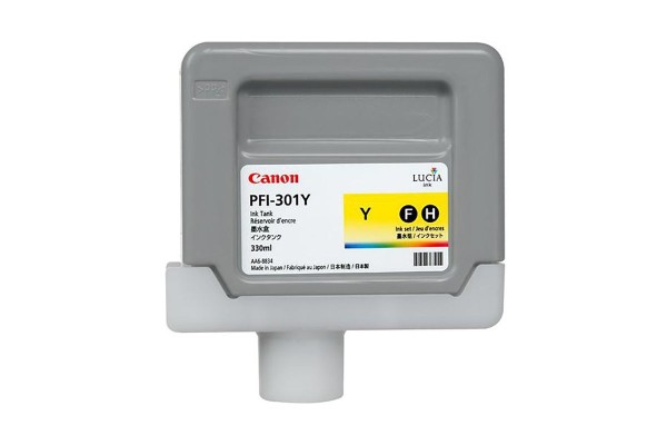 Genuine Cartridge for Canon PFI-301Y Yellow Ink Cartridge.