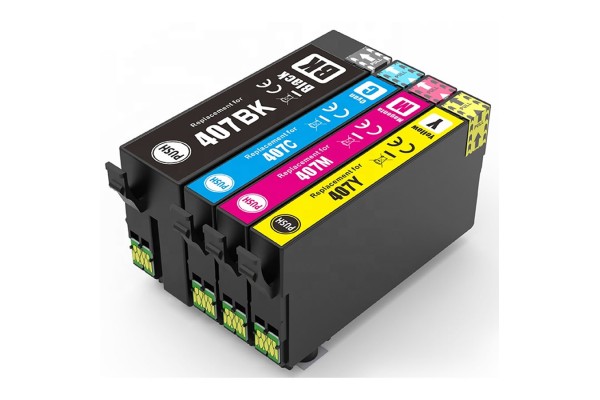 A Set of 4 Compatible Ink Cartridges to replace Epson EP-407 series Ink Cartridges.\n.