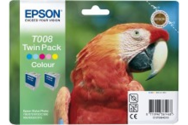 Epson Branded T008 Colour Ink Cartridge.
