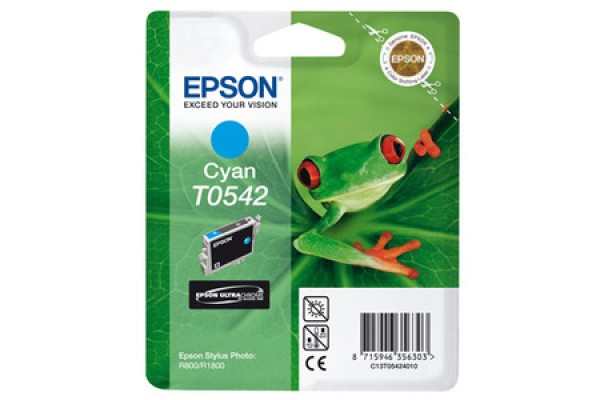 Epson Branded T0542 Cyan Ink Cartridge.