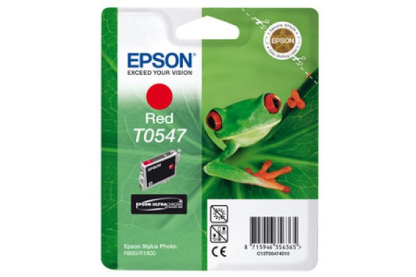 Epson Branded T0547 Red Ink Cartridge.