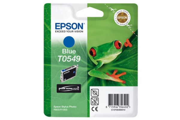 Epson Branded T0549 Blue Ink Cartridge.