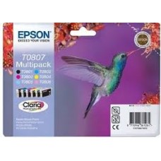 Epson Branded T0807 Ink Cartridge Set.
