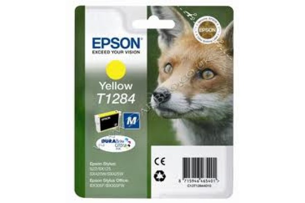 Epson Branded T1284 Yellow Ink Cartridge.
