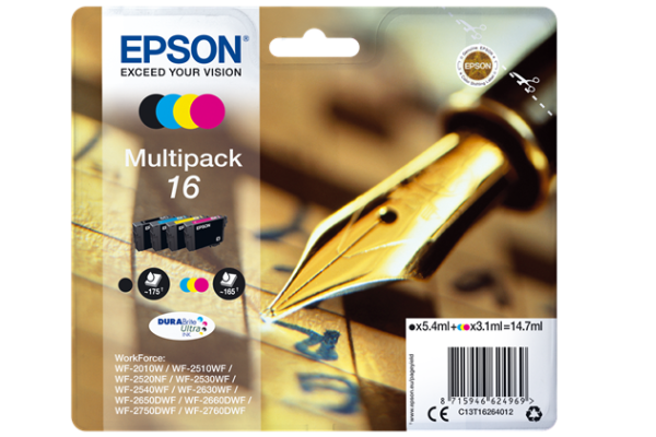 Epson Branded T1626 Ink Cartridge Set.