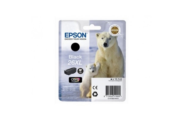 Epson Branded T2601 Black Ink Cartridge.