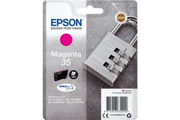 Epson Branded T3583XL Magenta Ink Cartridge.