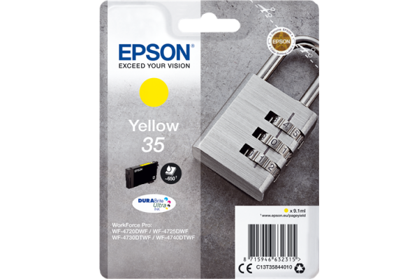 Epson Branded T3584XL Yellow Ink Cartridge.