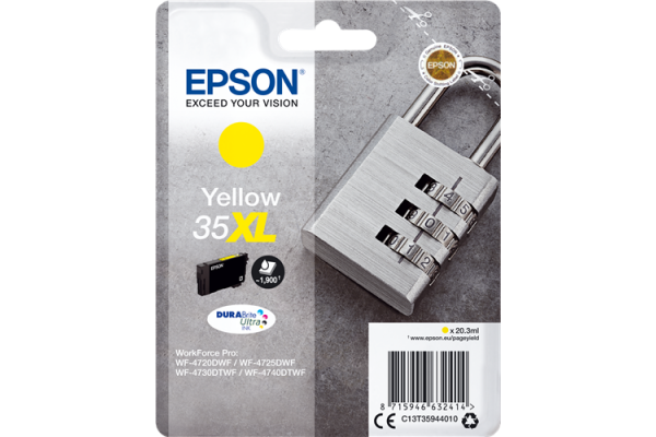 Epson Branded T3594XL Yellow Ink Cartridge.
