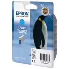 Epson Branded T5592 Cyan Ink Cartridge.