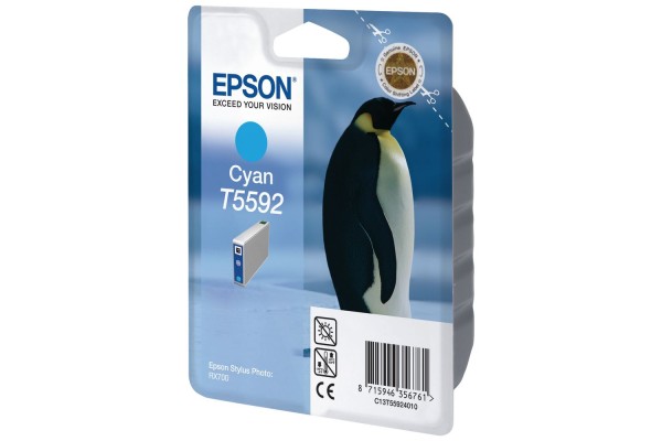 Epson Branded T5592 Cyan Ink Cartridge.