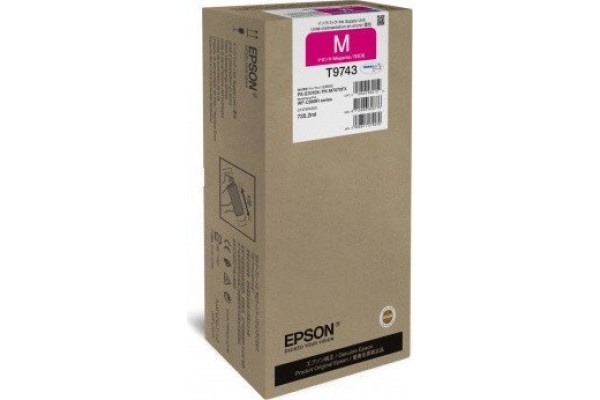 Epson Branded T9743XL Magenta Ink Cartridge.