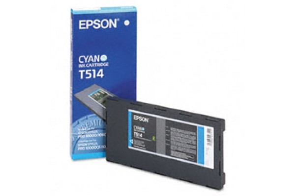 Epson Wide Format T514 Cyan Ink Cartridge.