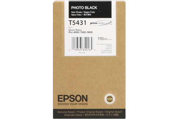 Epson Wide Format T5431 Photo Black Ink Cartridge.
