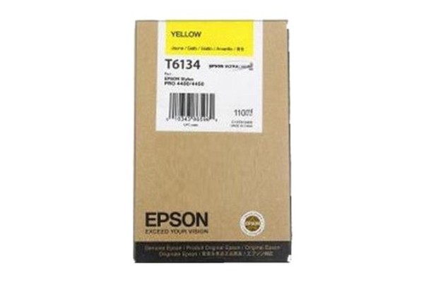 Epson Wide Format T6134 Yellow Ink Cartridge.