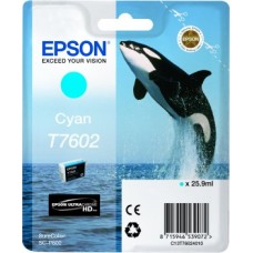 Epson Wide Format T7602 Cyan Ink Cartridge.