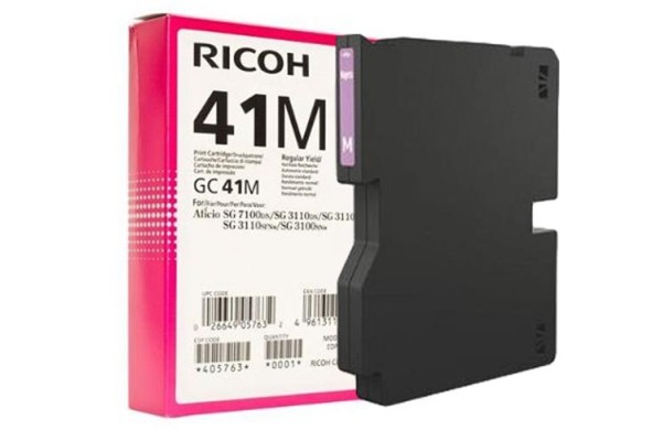 Ricoh GC41M Genuine Ink Cartridge Magenta.