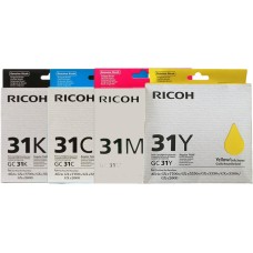 Ricoh Genuine GC31 Ink Cartridge Set.