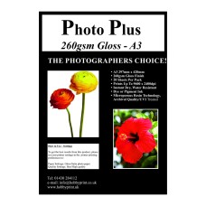 PhotoPlus Photo Paper A3 Premium Gloss 260gsm - 20 Sheet Pack